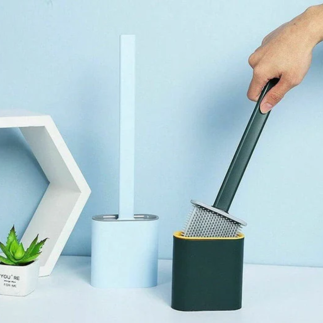 Silicon Toilet Brush With Leak Proof Brush Holder