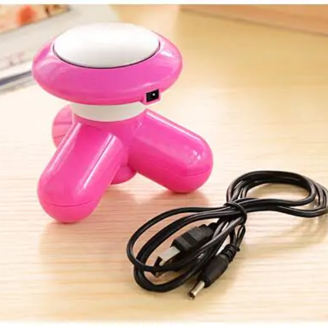 Mini Electric Massager USB Handled Wave Vibrating Triangle Comfort Massager