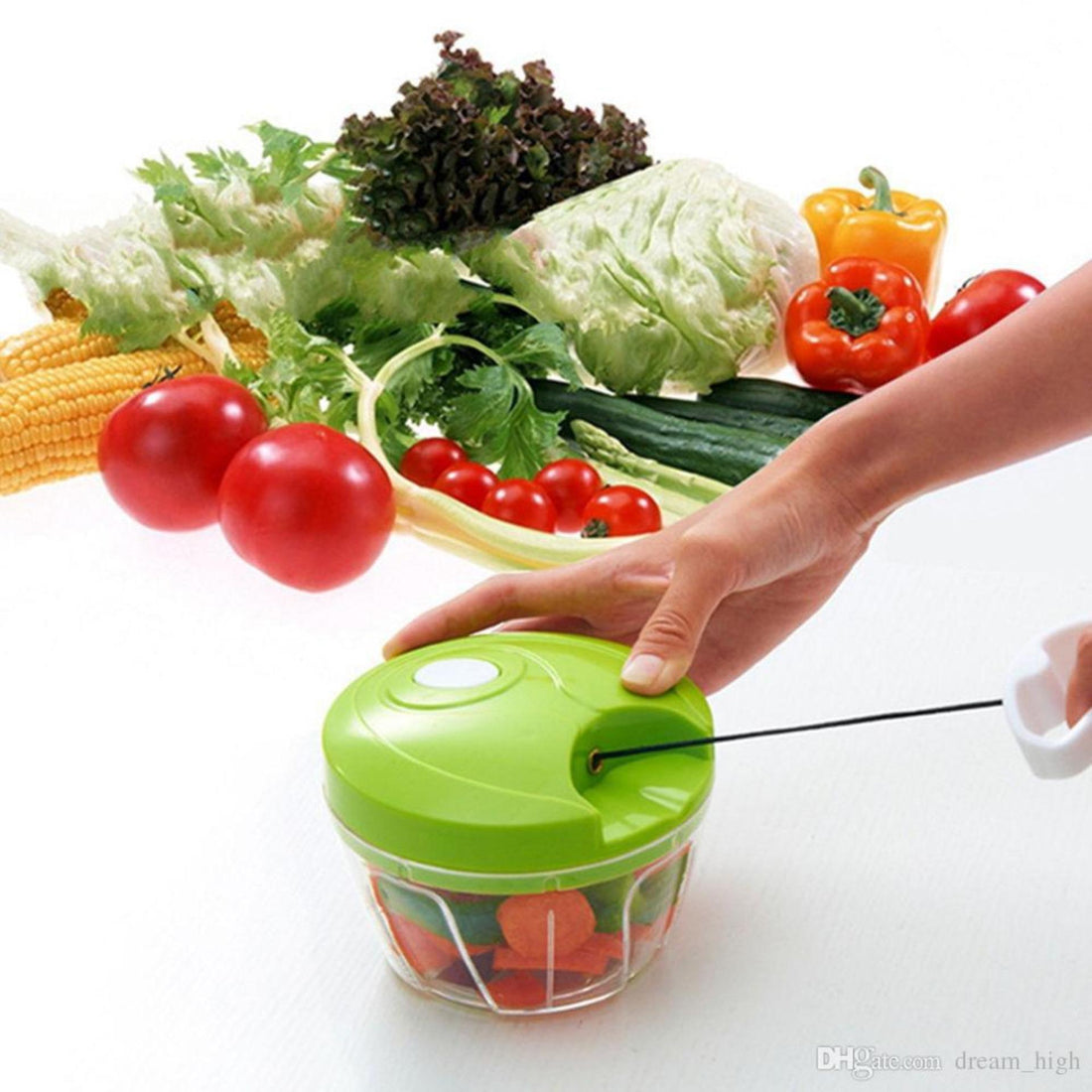 Mini Speedy Chopper Manual Food Vegetable Cutter - Brandable.PK
