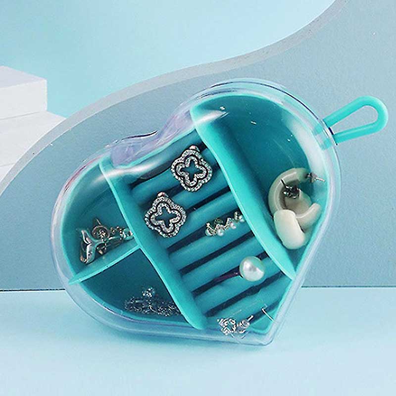 Portable Heart Shape Travel Jewelry Organizer Box - Brandable.PK
