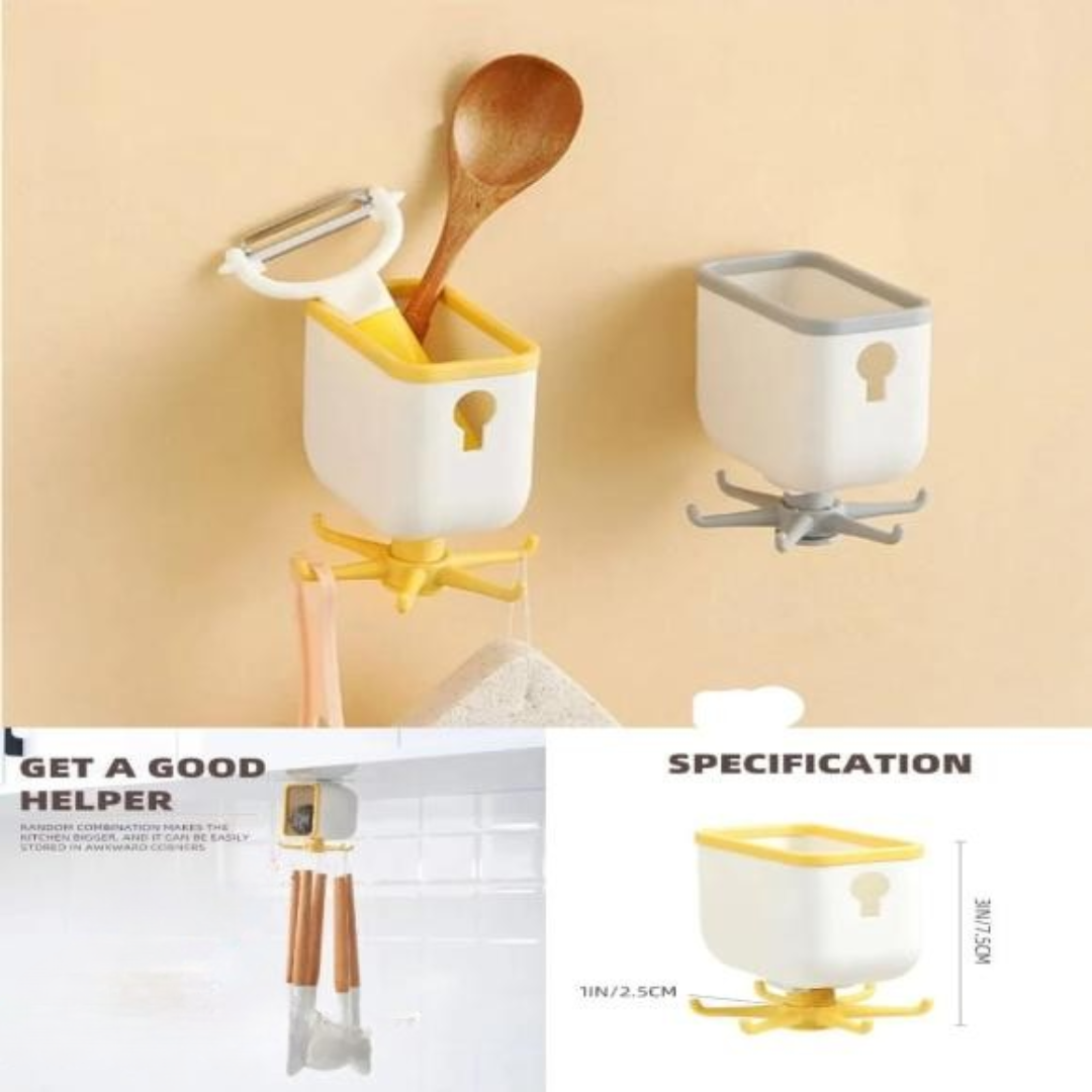 Adhesive Wall Mounted Spinning Hook