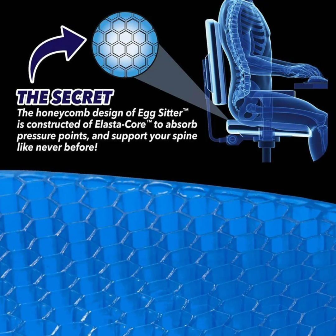 Egg Sitter Gel Cushion Absorb Pressure Support Back Pain Relief Silicon Gel Sitter