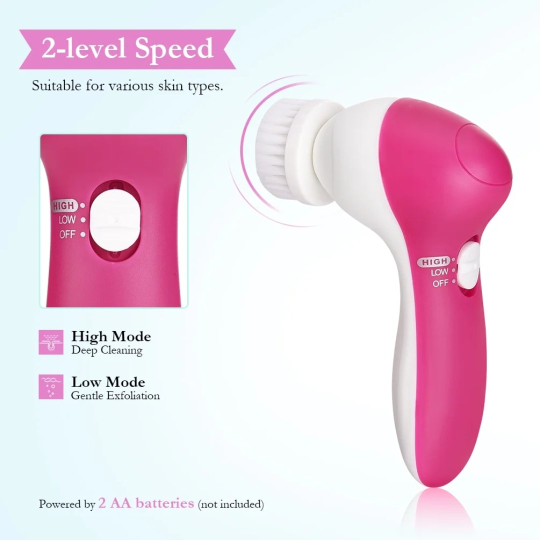 5 In 1 Facial Electric Cleanser Brush Massager