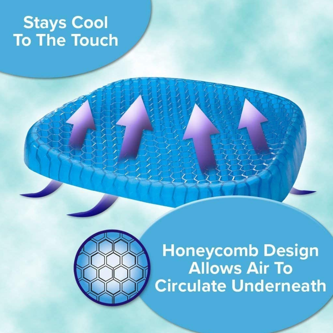 Egg Sitter Gel Cushion Absorb Pressure Support Back Pain Relief Silicon Gel Sitter