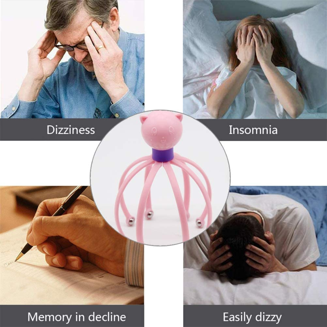 Octopus Shape Manual Head Scalp Massagers for Headache Relief